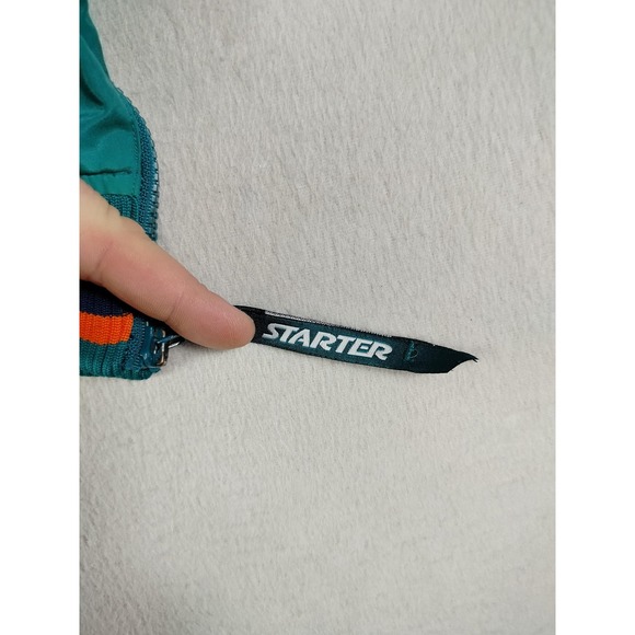 Vintage Miami Dolphins Jacket Mens XL Green NFL Football Starter Pro Line 90s - Picture 7 of 15